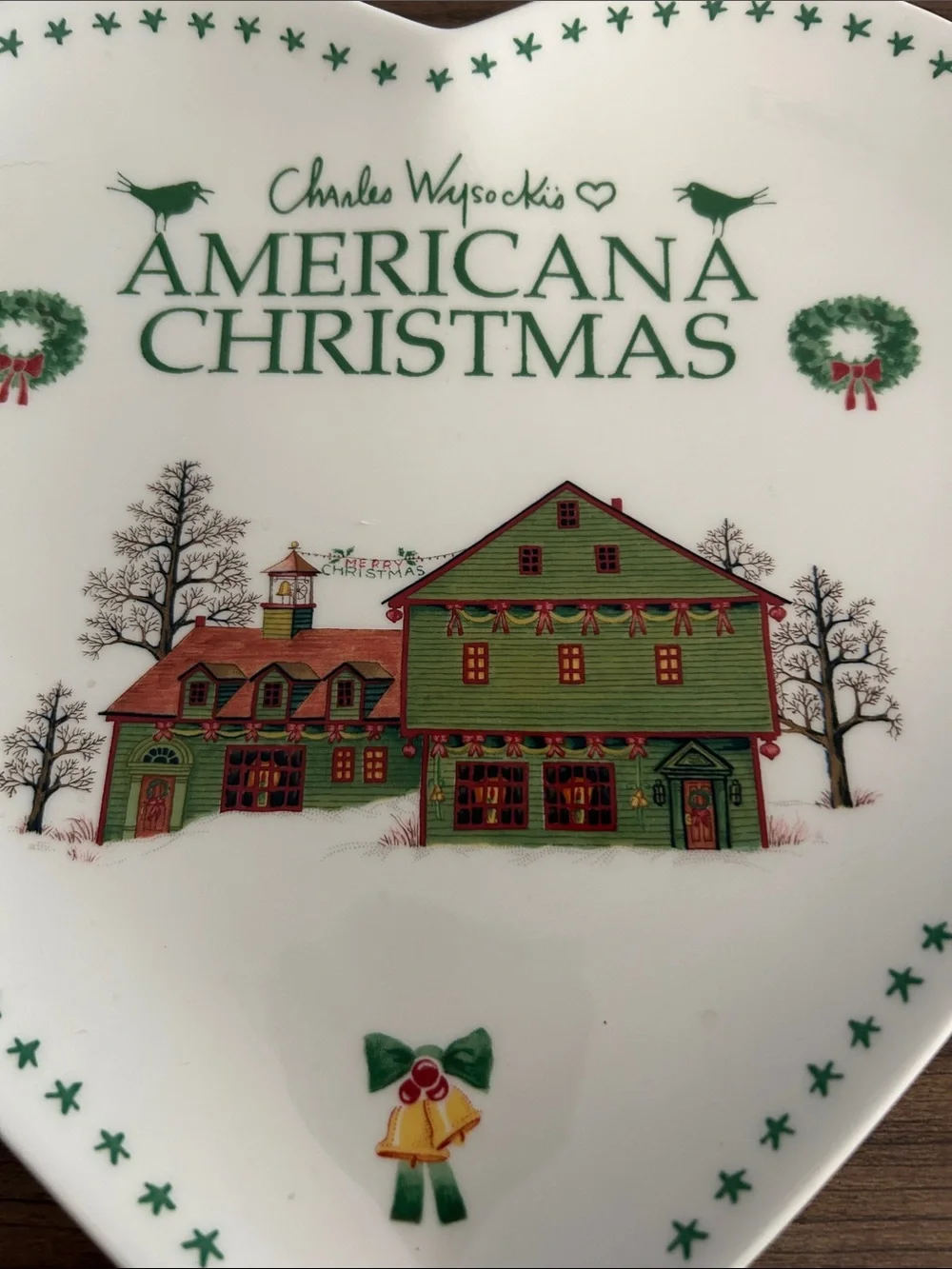 Charles Wysockis Americana Christmas Dish by Nikko